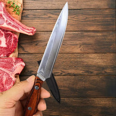 67-Layer Damascus Steel Fruit & Kitchen Knife - 4.7 Inch Paring Knife with Premium Colored Wood Handle