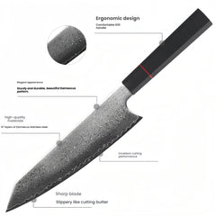 Shoppeno™ 8.3-Inch Professional Damascus Steel Chef Knife