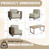 7-Piece Outdoor Patio Furniture Set, All-Weather PE Rattan Sectional Sofa Conversation Set