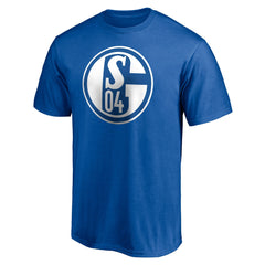 FC Schalke 04 Primary Logo T-Shirt – Royal Blue, 100% Cotton - Shoppeno™