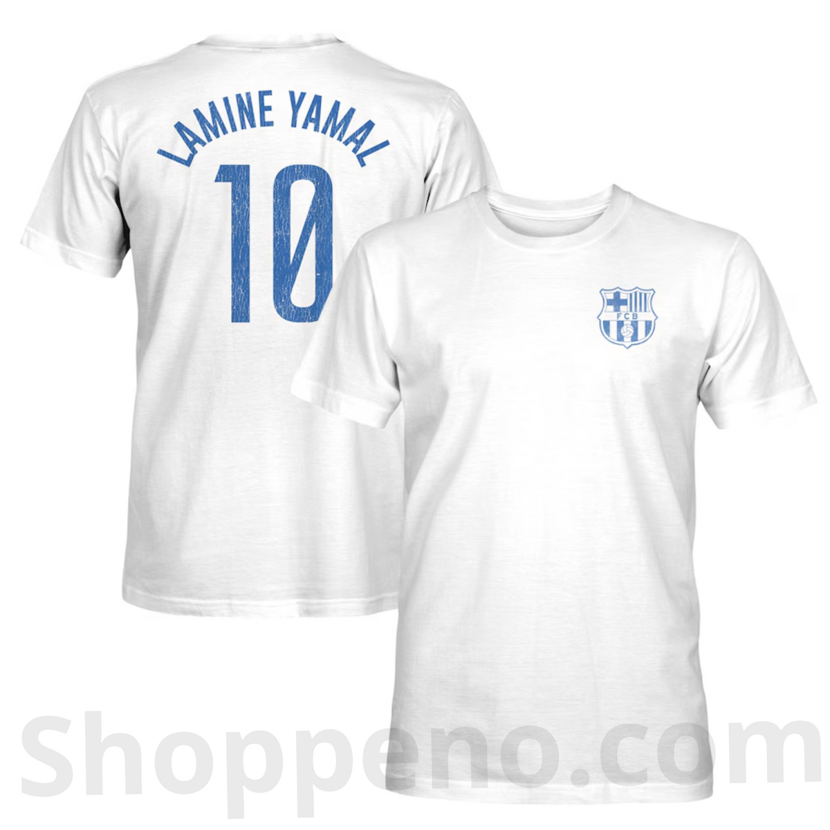 Lamine Yamal Barcelona Player T-Shirt – White - Shoppeno™