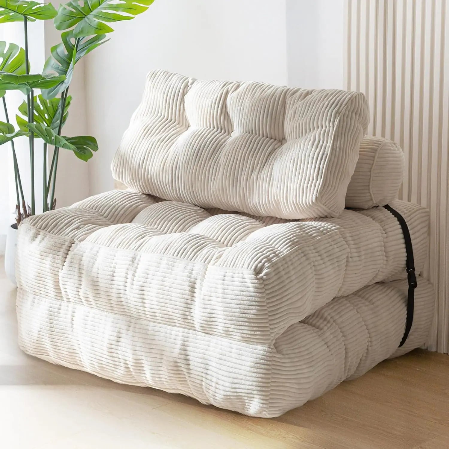 Folding Sofa Bed, Convertible Sleeper Chair with Pillow, Portable Fold Out Chair Bed Comfy Floor Sofa Lounge