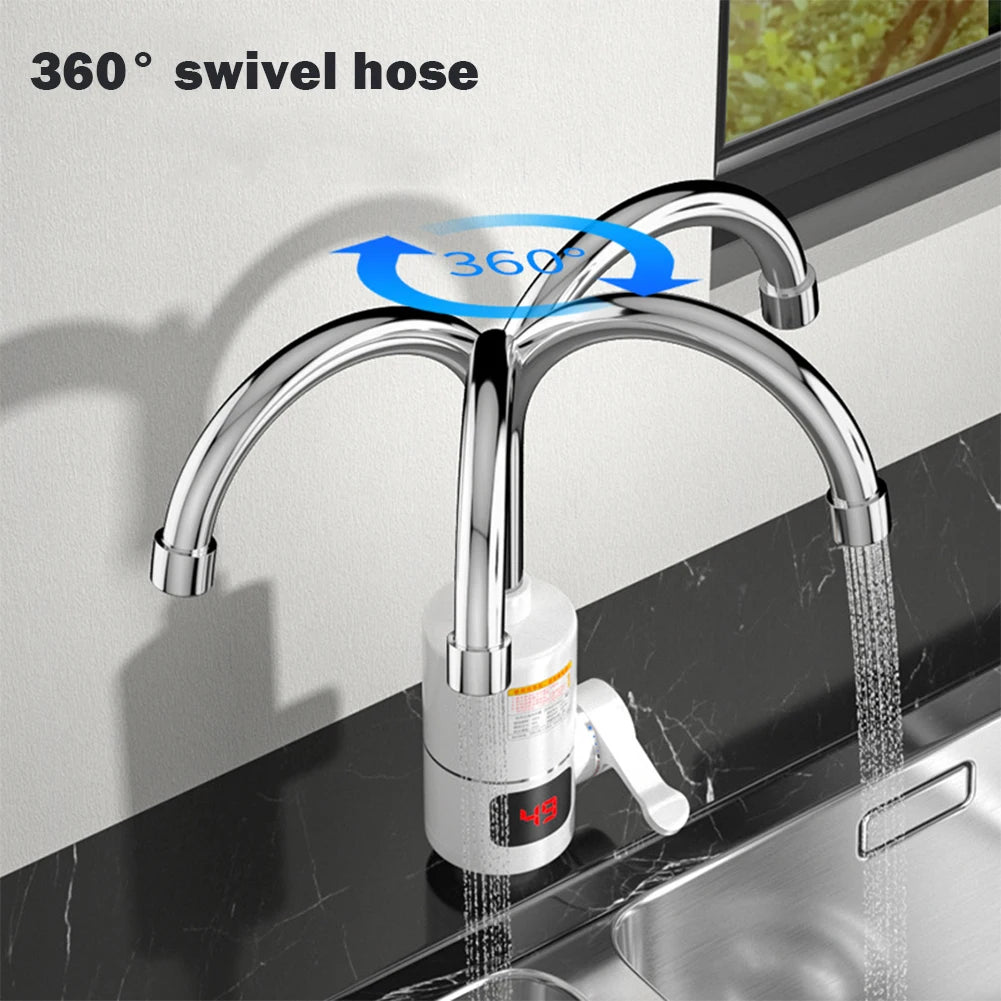 Instant Electric Heating Water Faucet Tap With 360 Degree Rotation
