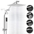 Dual Shower Head Combo with 10-Inch High Pressure Rainfall Shower and Slide Bar