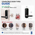 Smart Fingerprint Door Lock App Remote Control Keyless WIFI Digital Touchscreen NFC IP67 Waterproof with 2 IC Cards