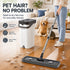 Flat Mop and Bucket Set with Hands-Free Wringer 13-Inch Dual Chamber System