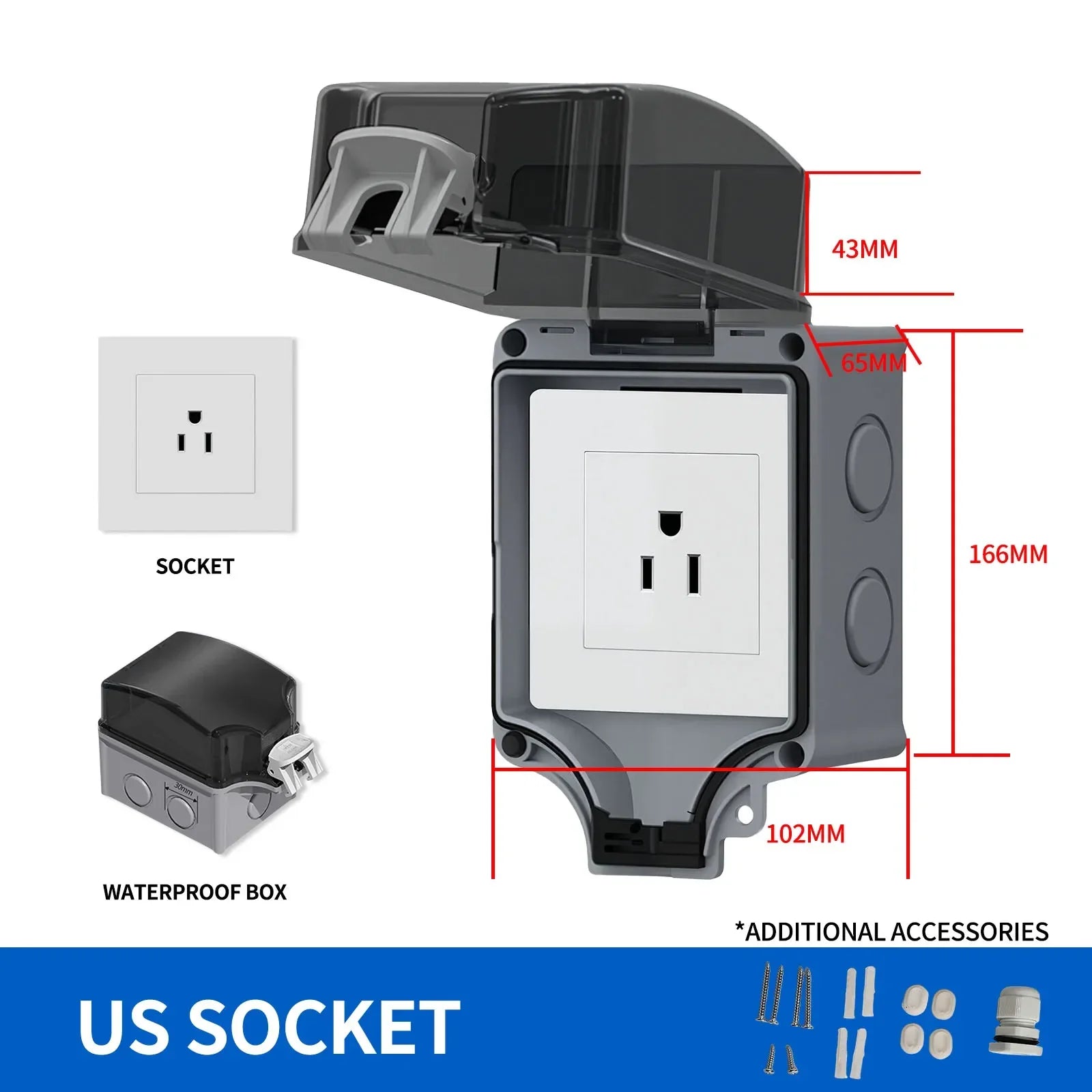 IP66 Weatherproof Outdoor Double Socket | EU