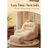 Olive Green Corduroy Bean Bag Sofa | High-Density Filling for Bedroom & Living Room