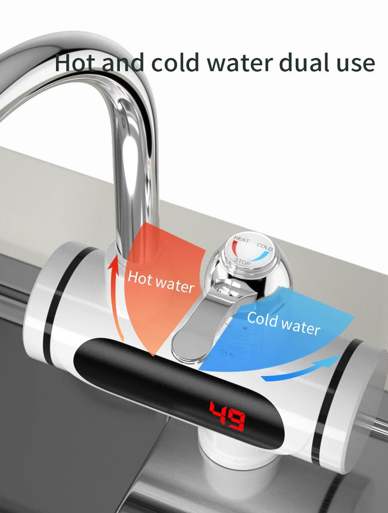 3000W Instant Electric Hot Water Heater Faucet with LED Display