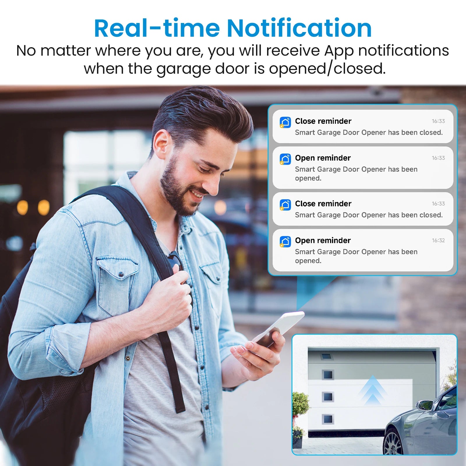 Smart Garage Door Wireless Sensor Opener Controller Remote