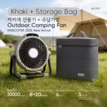 Portable Outdoor Camping Tent Ceiling Fan with LED Light and Power Bank