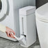 Bathroom Trash Can Toilet Brush Combo Space-Saving Narrow Garbage Can with Lid