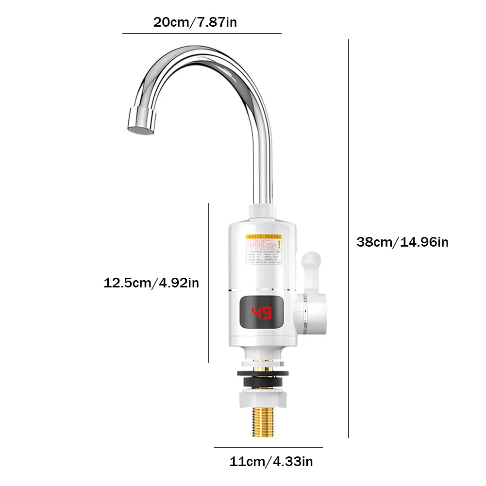 Instant Electric Heating Water Faucet Tap With 360 Degree Rotation