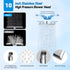 Dual Shower Head Combo with 10-Inch High Pressure Rainfall Shower and Slide Bar