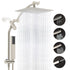 Dual Shower Head Combo with 10-Inch High Pressure Rainfall Shower and Slide Bar