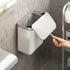 Space-Saving Wall-Mounted Kitchen Trash Bin | White