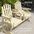 2-Seat Outdoor Wooden Bench with Table, Natural Wood | 1503