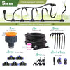 8mm PE Hose Misting Watering System Kit with Self-Priming Pump and Adjustable Sprayer