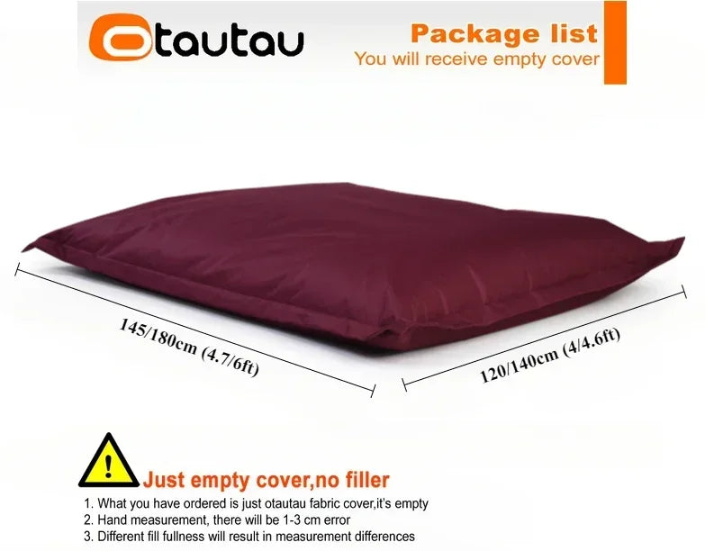 M/L Outdoor/Home Bean Bag Cover 140x180cm DD103