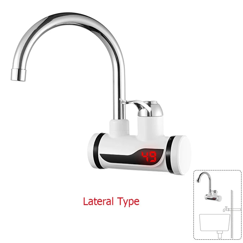Instant Electric Water Heater Faucet with LED Temperature Display 3000W