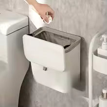 Space-Saving Wall-Mounted Kitchen Trash Bin | White