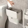 Space-Saving Wall-Mounted Kitchen Trash Bin | White