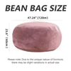Adult Memory Foam Bean Bag Chair, 39 x 39 x 24 in, Soft Flannel Washable Cover, Padded Reading Seat for Bedroom and Dorm | 200134144