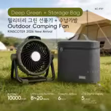Portable Outdoor Camping Tent Ceiling Fan with LED Light and Power Bank