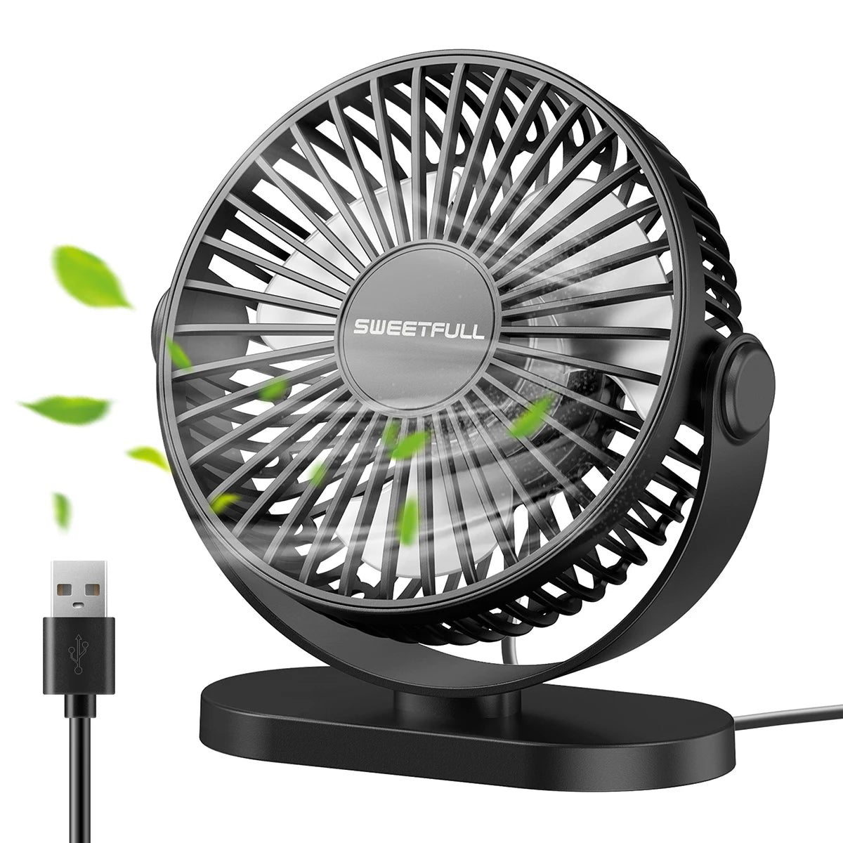 Portable USB Desk Fan with 3 Speed Settings S1s