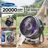 Portable Outdoor Camping Tent Ceiling Fan with LED Light and Power Bank