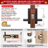 Smart Fingerprint Door Lock App Remote Control Keyless WIFI Digital Touchscreen NFC IP67 Waterproof with 2 IC Cards