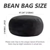 Adult Memory Foam Bean Bag Chair, 39 x 39 x 24 in, Soft Flannel Washable Cover, Padded Reading Seat for Bedroom and Dorm | 200134144