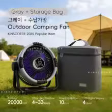 Portable Outdoor Camping Tent Ceiling Fan with LED Light and Power Bank