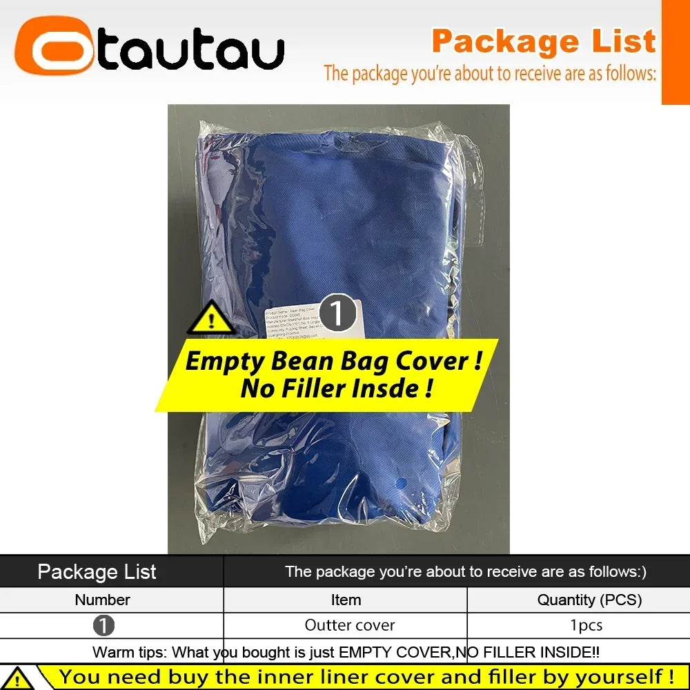 M/L Outdoor/Home Bean Bag Cover 140x180cm DD103