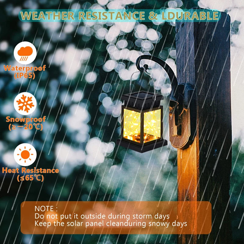 Outdoor Solar Garden Hanging Candle Lights Retro Palace Lantern Lamps Landscape Decor Lighting Floor Balcony Yard Solar Lights