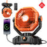 Portable Camping Fan with LED Lantern Remote and Hanging Hook