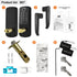 WiFi Smart Door Lock | Biometric Fingerprint, Password, Card & Key | USB Emergency Charger | Silver