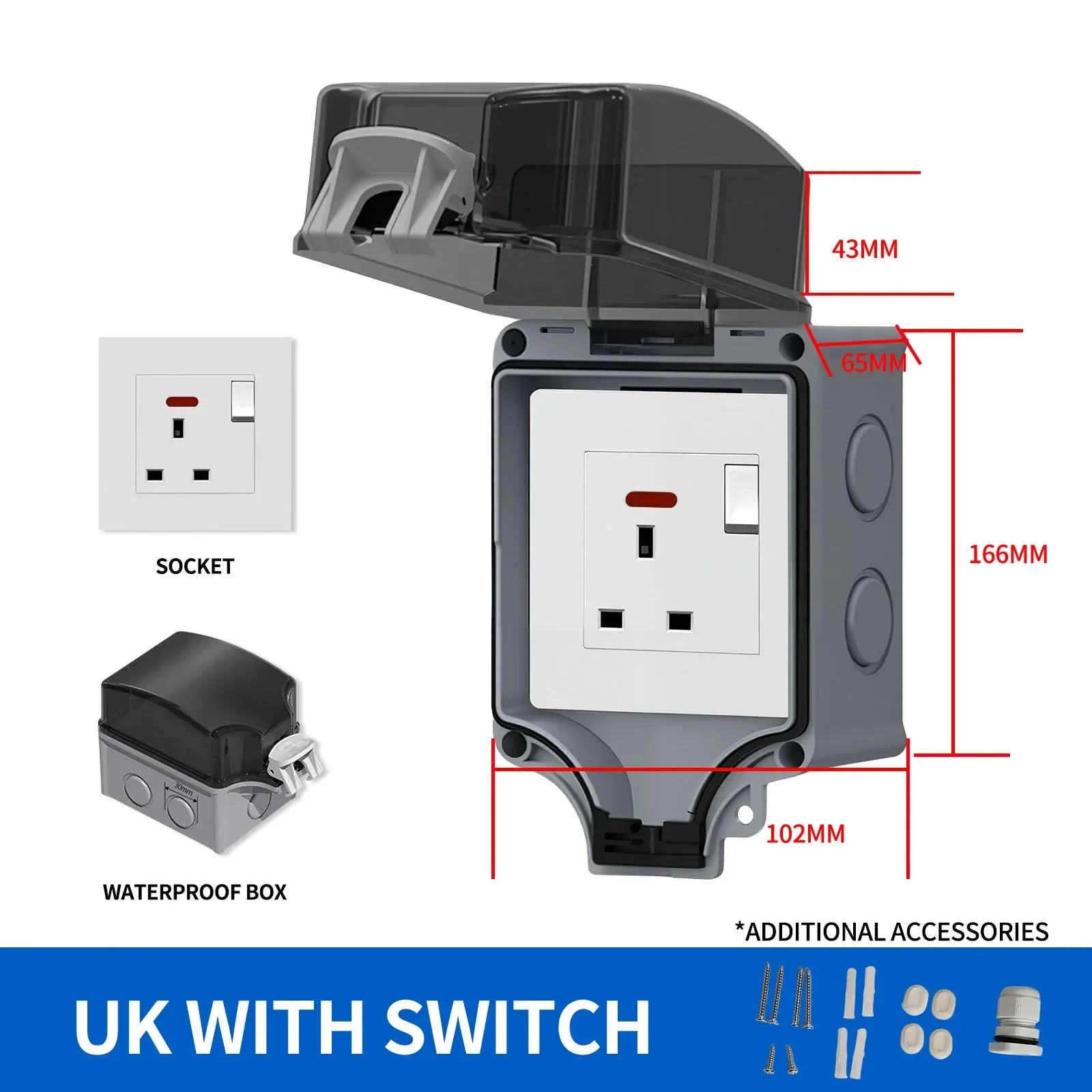 IP66 Weatherproof Outdoor Double Socket | EU