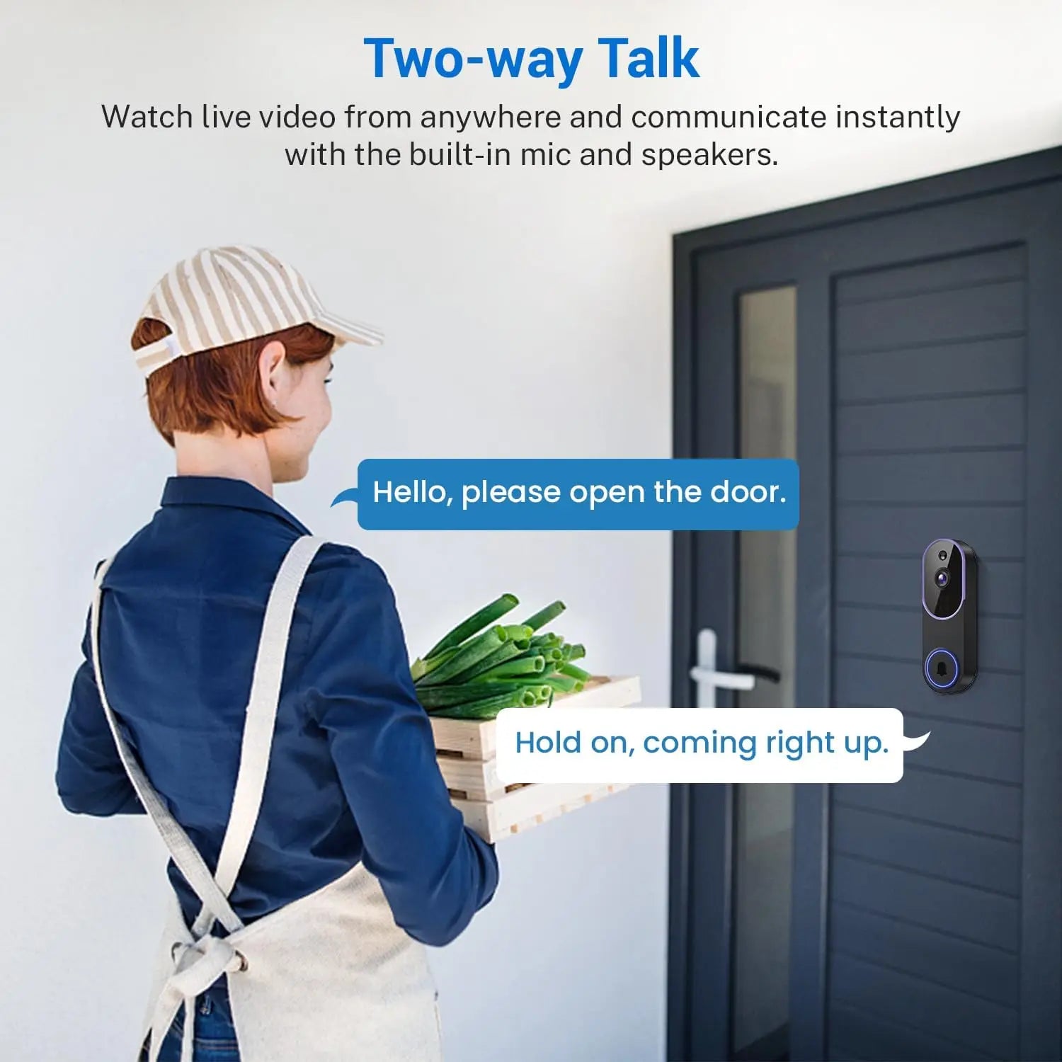Smart Wireless Video Doorbell Camera Night Vision Security Surveillance