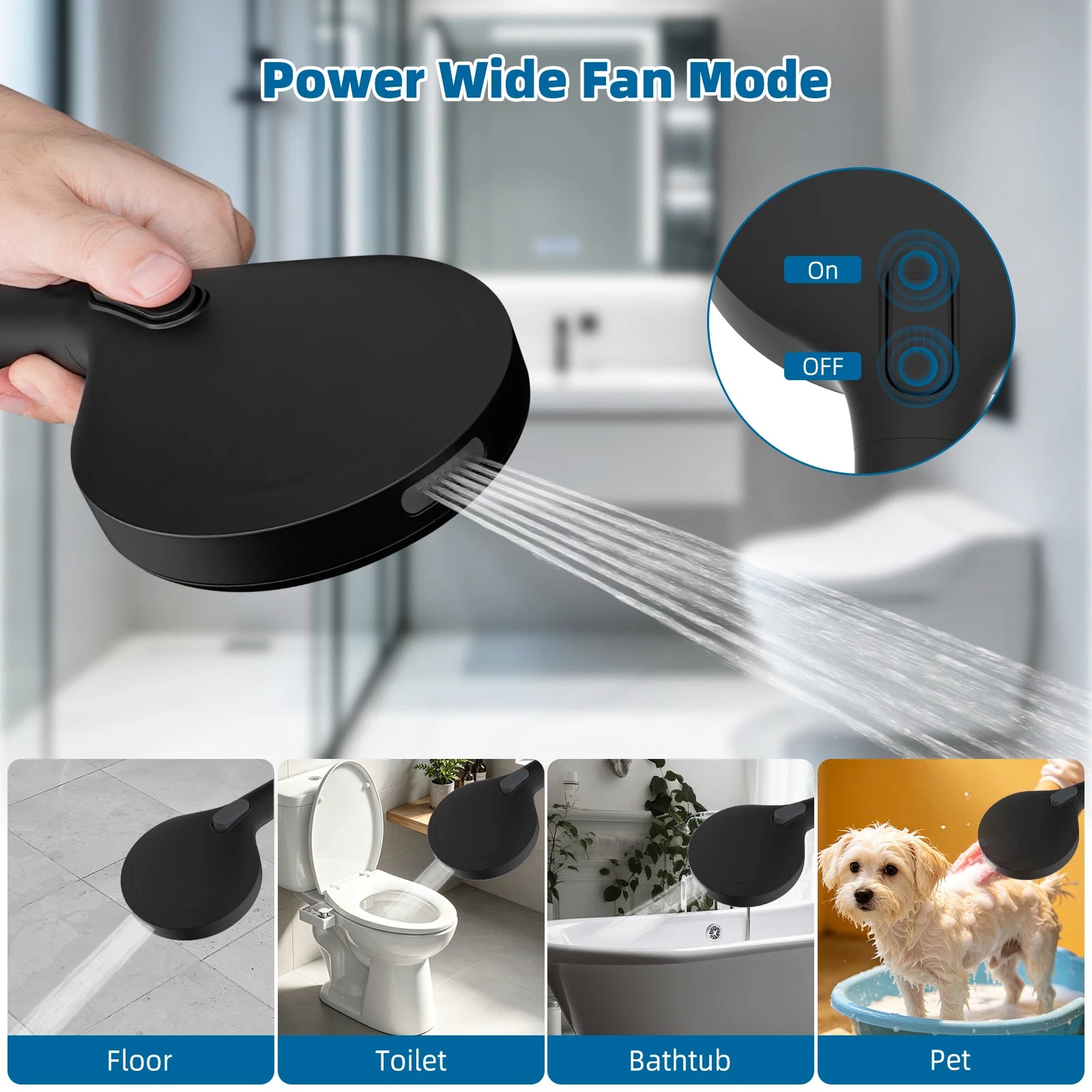 Rainfall Shower Heads with Handheld Combo 13-Inch High Pressure