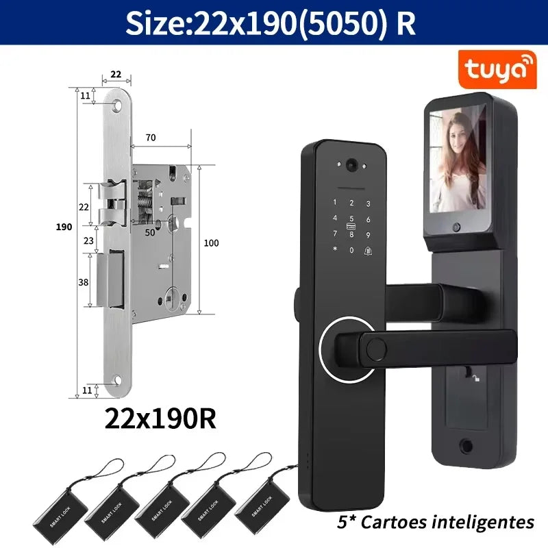Tuya WiFi Smart Door Lock with Fingerprint, Password, RFID & App Unlock | 22X147