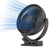 8-Inch Rechargeable Battery Operated Clip-On Air Circulating USB Fan