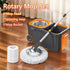 Automatic Spin Mop and Bucket Set with 6 Microfiber Refills