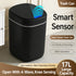 17L Large Capacity Smart Sensor Trash Can with 3 Induction Modes, Touch Control & Odor Sealed Airtight Lid Design, Easy To Clean Durable Touchless Automatic Waste Bin for Bathroom Office Household Use