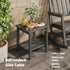 HDPE Rocking Chair Outdoor Set of 2 with Side Table - Poly High Back Porch Rocker Chairs for Adults - All Weather Resistant Furniture for Patio Front Porch - Black
