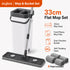 Flat Mop and Bucket Set with Hands-Free Wringer 13-Inch Dual Chamber System