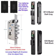 3D Face Recognition Smart Door Lock with Camera | Tuya & Smart Life App Control | Voice Intercom | Fingerprint & Password | Rechargeable Battery | 30280 SC S-H SB