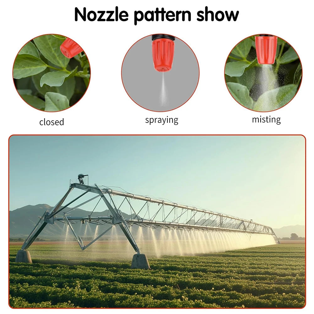 Fog Nozzles Irrigation Kit Garden Automatic Spray Misting Plant Watering System with 4/7 PE Hose and Connector