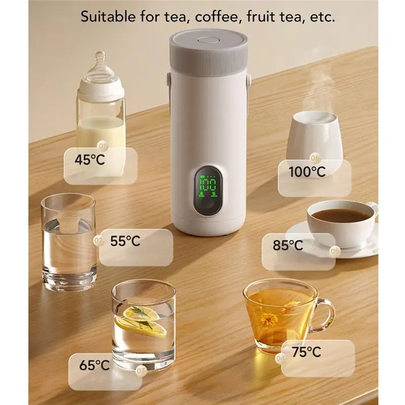 AD24 Small Travel Electric Kettle 11.8 oz Fast Boiling Water Boiler