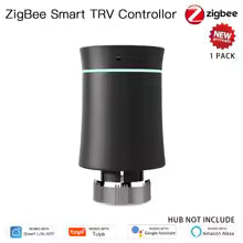 ZigBee 3.0 TRV Thermostat Smart Radiator Actuator Valve Programmable Temperature Controller Alexa Google Voice Control